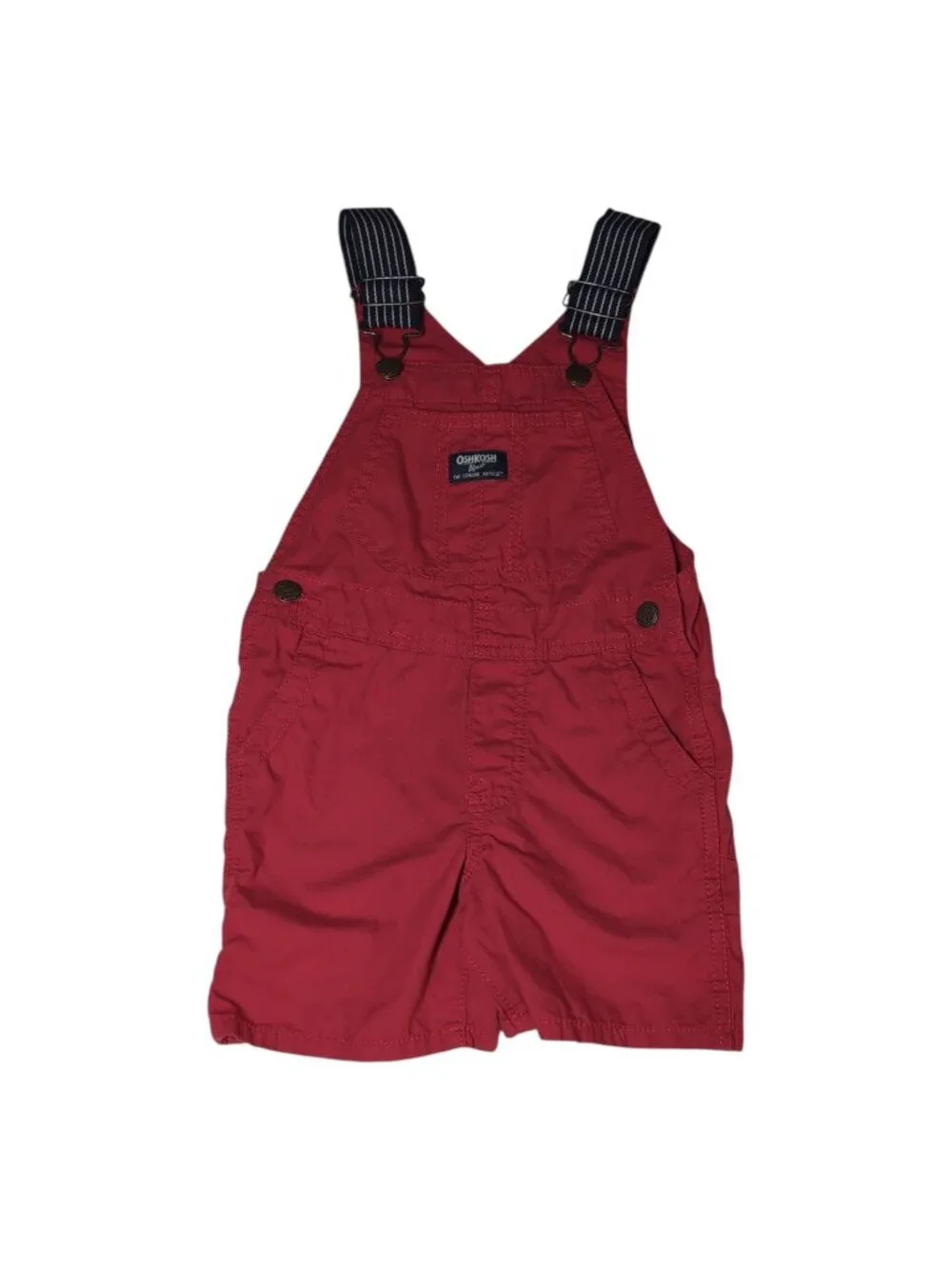 Oshkosh Bgosh Toddler Red Cotton Overalls Bibs Size 3T